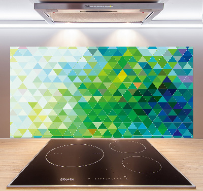 Pannello retrocucina con motivo a triangoli astratti