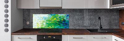 Pannello retrocucina con motivo a triangoli astratti