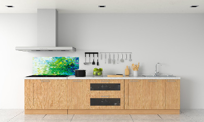 Pannello retrocucina con motivo a triangoli astratti