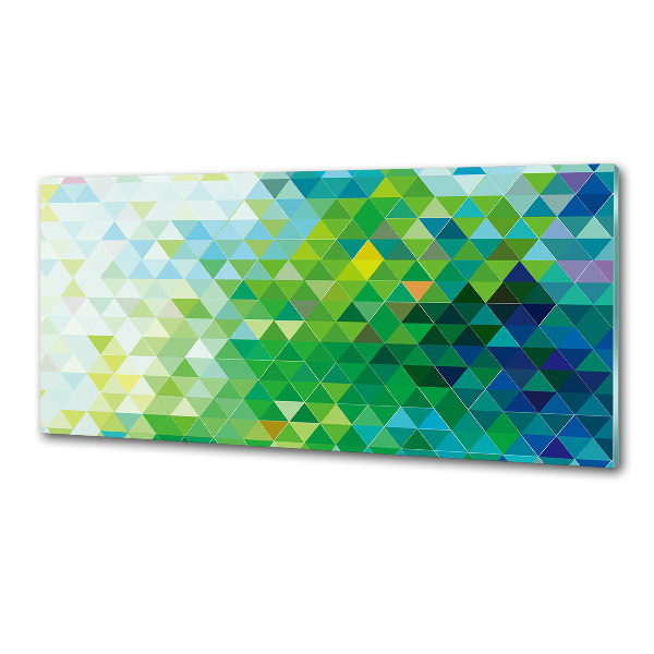 Pannello retrocucina con motivo a triangoli astratti