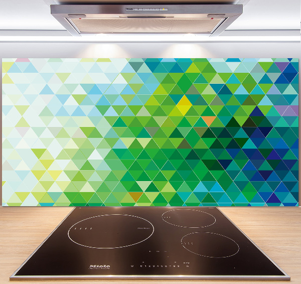 Pannello retrocucina con motivo a triangoli astratti