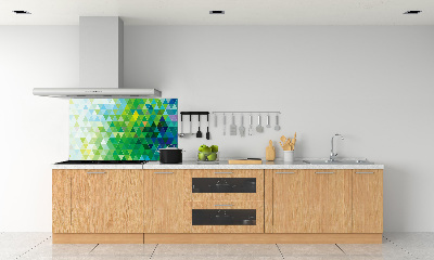 Pannello retrocucina con motivo a triangoli astratti