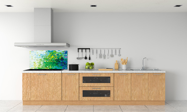 Pannello retrocucina con motivo a triangoli astratti