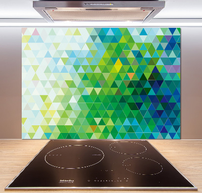 Pannello retrocucina con motivo a triangoli astratti