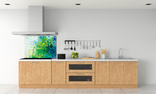 Pannello retrocucina con motivo a triangoli astratti
