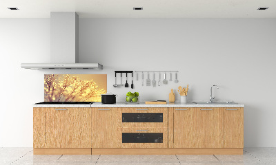 Rivestimento parete cucina con motivo a semi di tarassaco