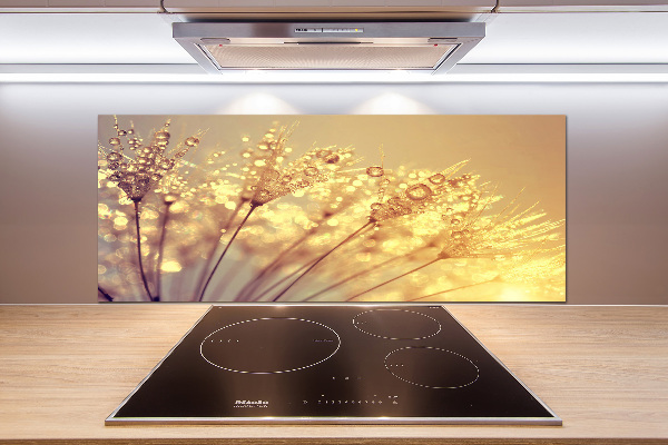 Rivestimento parete cucina con motivo a semi di tarassaco