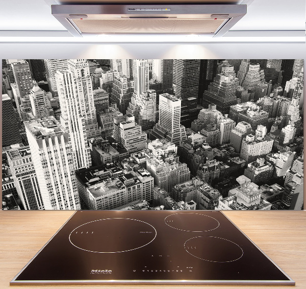Pannello paraschizzi cucina con stampa della veduta aerea di New York