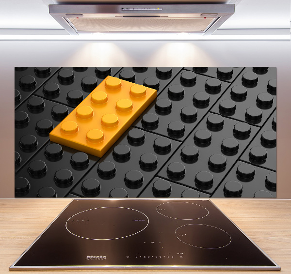 Pannello paraschizzi cucina con motivo Lego