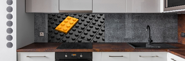 Pannello paraschizzi cucina con motivo Lego