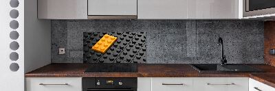 Pannello paraschizzi cucina con motivo Lego