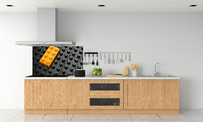 Pannello paraschizzi cucina con motivo Lego