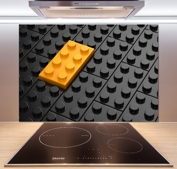Pannello paraschizzi cucina con motivo Lego
