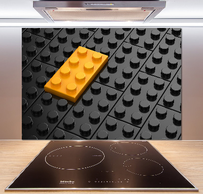 Pannello paraschizzi cucina con motivo Lego
