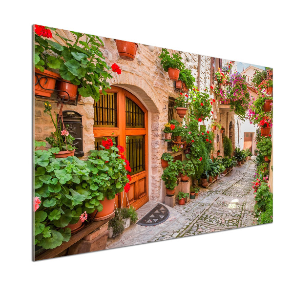 Pannello retrocucina con stampa 'Una strada affascinante' per decorare la parete