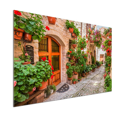 Pannello retrocucina con stampa 'Una strada affascinante' per decorare la parete