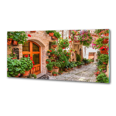 Pannello retrocucina con stampa 'Una strada affascinante' per decorare la parete