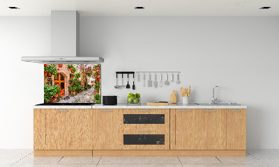 Pannello retrocucina con stampa 'Una strada affascinante' per decorare la parete