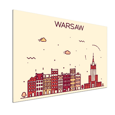 Pannello paraschizzi cucina con stampa raffigurante Varsavia, Polonia