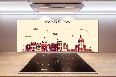 Pannello paraschizzi cucina con stampa raffigurante Varsavia, Polonia