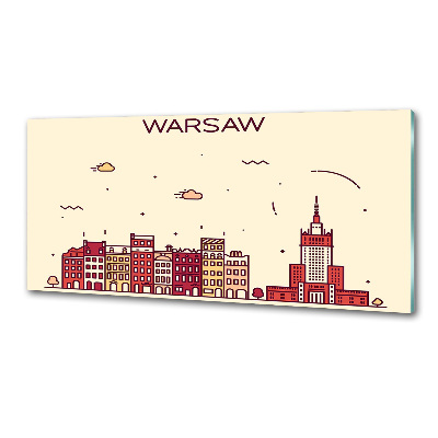 Pannello paraschizzi cucina con stampa raffigurante Varsavia, Polonia