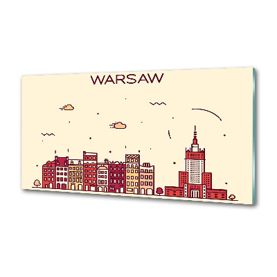 Pannello paraschizzi cucina con stampa raffigurante Varsavia, Polonia