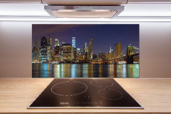 Rivestimento parete cucina con motivo Manhattan di notte