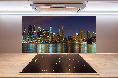 Rivestimento parete cucina con motivo Manhattan di notte