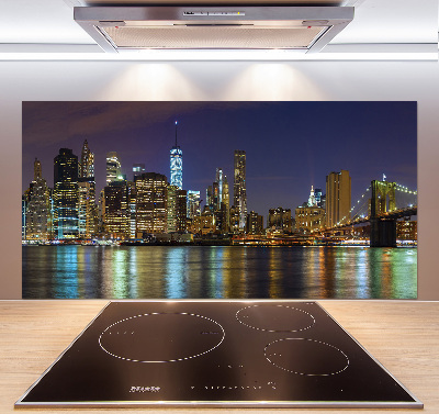 Rivestimento parete cucina con motivo Manhattan di notte