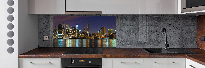 Rivestimento parete cucina con motivo Manhattan di notte