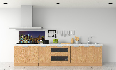 Rivestimento parete cucina con motivo Manhattan di notte