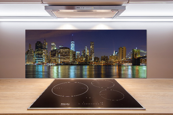 Rivestimento parete cucina con motivo Manhattan di notte