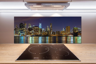 Rivestimento parete cucina con motivo Manhattan di notte