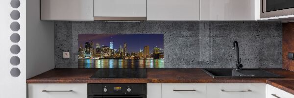Rivestimento parete cucina con motivo Manhattan di notte