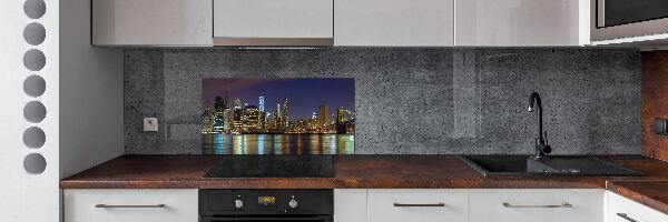 Rivestimento parete cucina con motivo Manhattan di notte