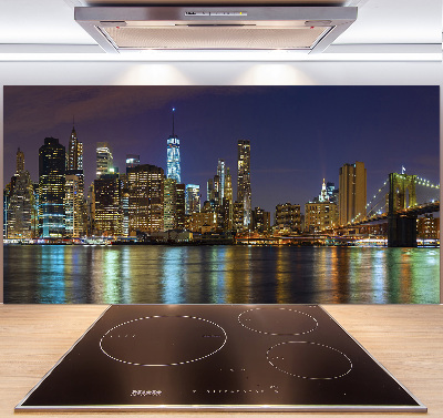 Rivestimento parete cucina con motivo Manhattan di notte