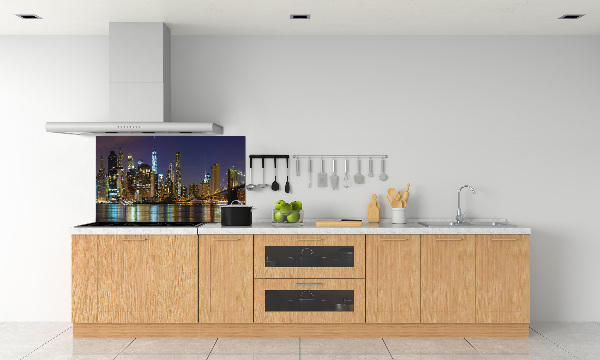 Rivestimento parete cucina con motivo Manhattan di notte