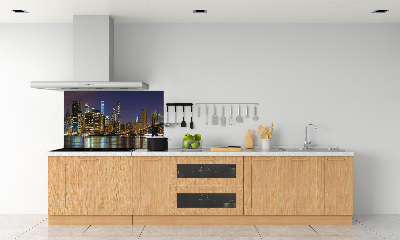 Rivestimento parete cucina con motivo Manhattan di notte