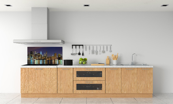 Rivestimento parete cucina con motivo Manhattan di notte
