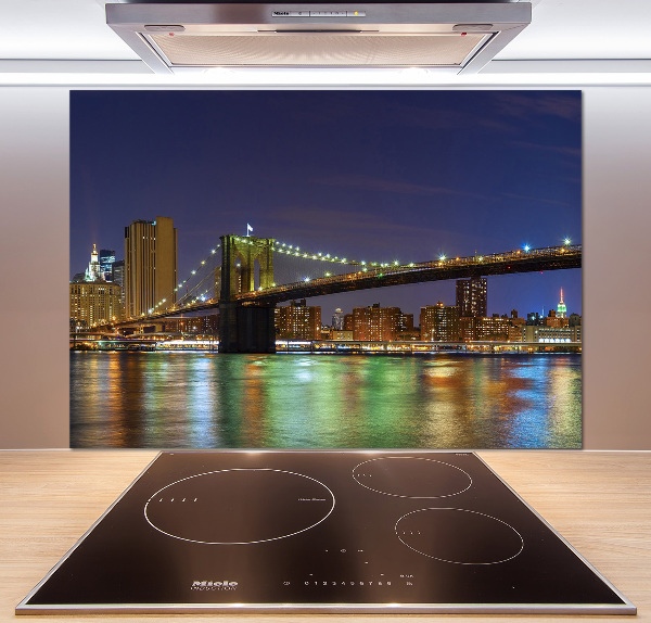 Rivestimento parete cucina con motivo Manhattan di notte