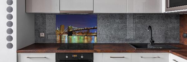 Rivestimento parete cucina con motivo Manhattan di notte