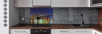 Rivestimento parete cucina con motivo Manhattan di notte