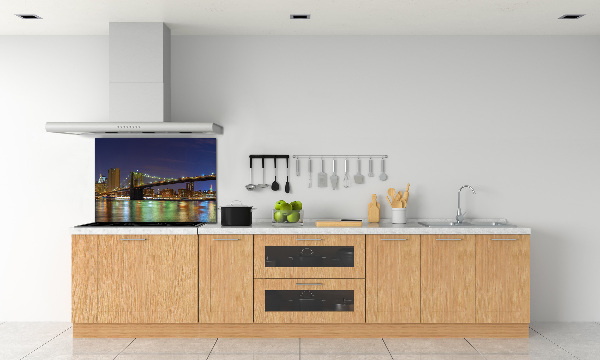 Rivestimento parete cucina con motivo Manhattan di notte