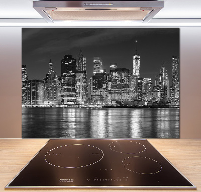 Pannello retrocucina con stampa 'Manhattan di notte'