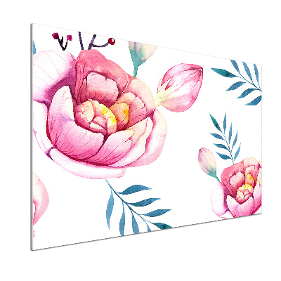 Pannello paraschizzi cucina con motivo floreale