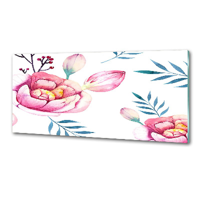 Pannello paraschizzi cucina con motivo floreale