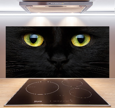 Rivestimento parete cucina con motivo a occhi di gatto