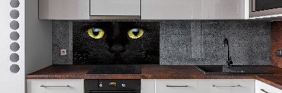 Rivestimento parete cucina con motivo a occhi di gatto