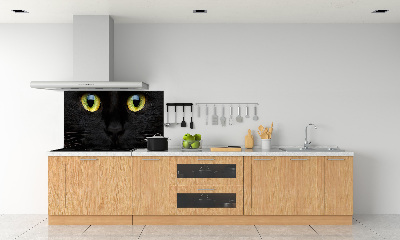 Rivestimento parete cucina con motivo a occhi di gatto