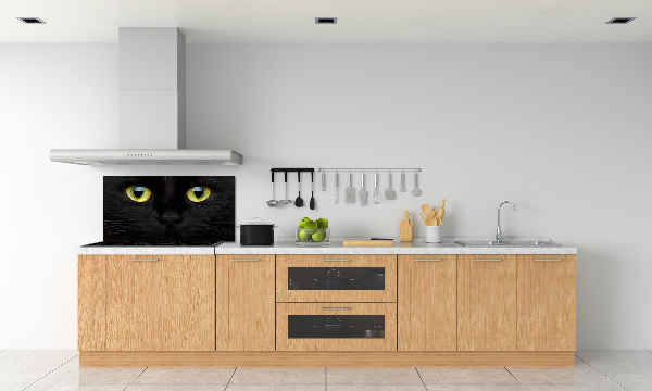 Rivestimento parete cucina con motivo a occhi di gatto